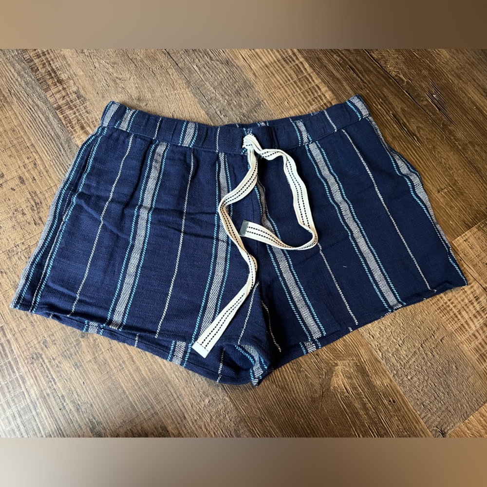 Aerie Blue Striped Shorts Size Medium